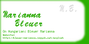 marianna bleuer business card